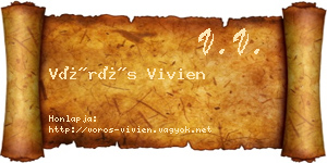Vörös Vivien névjegykártya