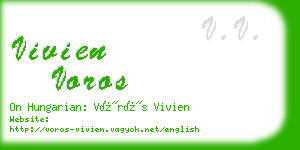 vivien voros business card